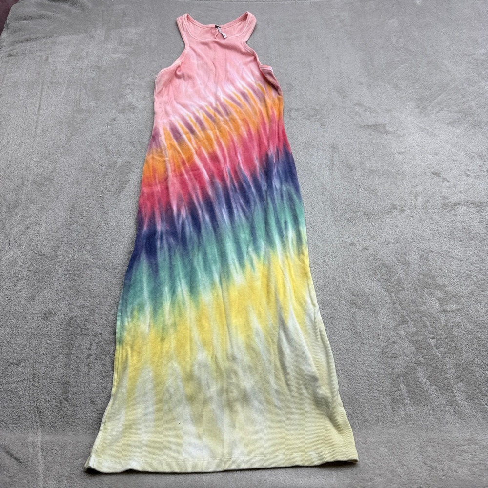 YFB Iggy Rib Maxi Dress Women's M Tie Dye Racerback Hippie Boho Festival Pride